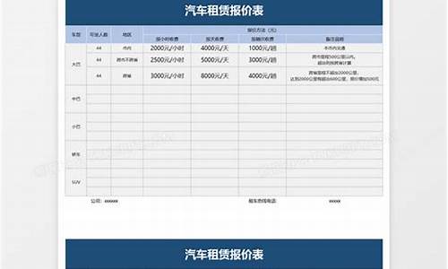 九江汽车租赁价格_九江汽车租赁价格明细表最新